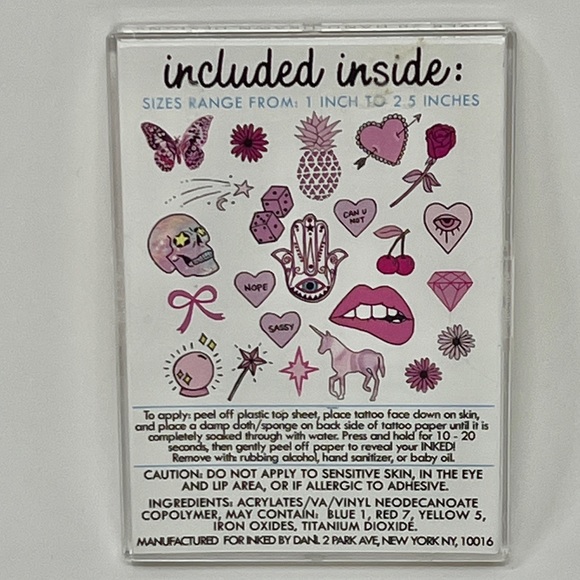 INKED by Dani Temporary Tattoos in PRETTY IN PINK - Picture 3 of 7